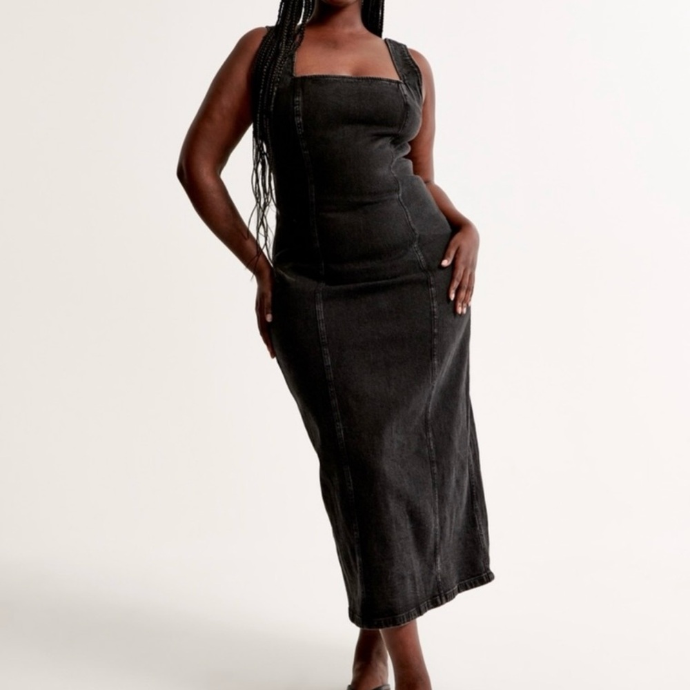 Abercrombie & Fitch Midi Denim Dress